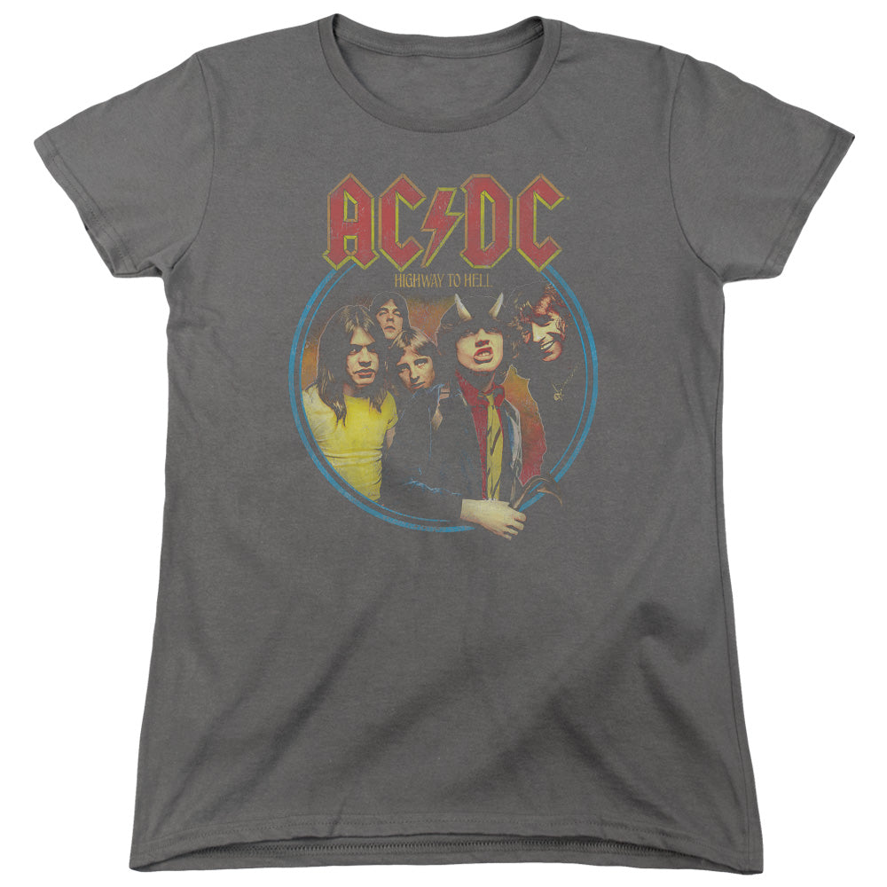 AC/DC Highway To Hell Womens T Shirt Charcoal Hoodie, Sweatshirt | CiraTrend.com