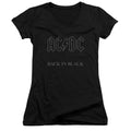 AC/DC Back In Black Junior Sheer Cap Sleeve V-Neck Womens T Shirt Black Hoodie, Sweatshirt | CiraTrend.com