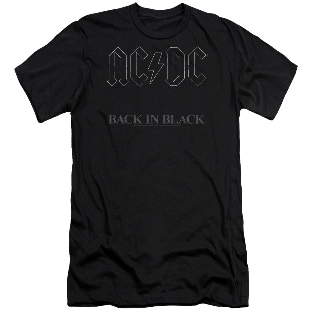AC/DC Back In Black Premium Bella Canvas Slim Fit Mens T Shirt Black Hoodie, Sweatshirt | CiraTrend.com