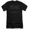 AC/DC Back In Black Slim Fit Mens T Shirt Black Hoodie, Sweatshirt | CiraTrend.com
