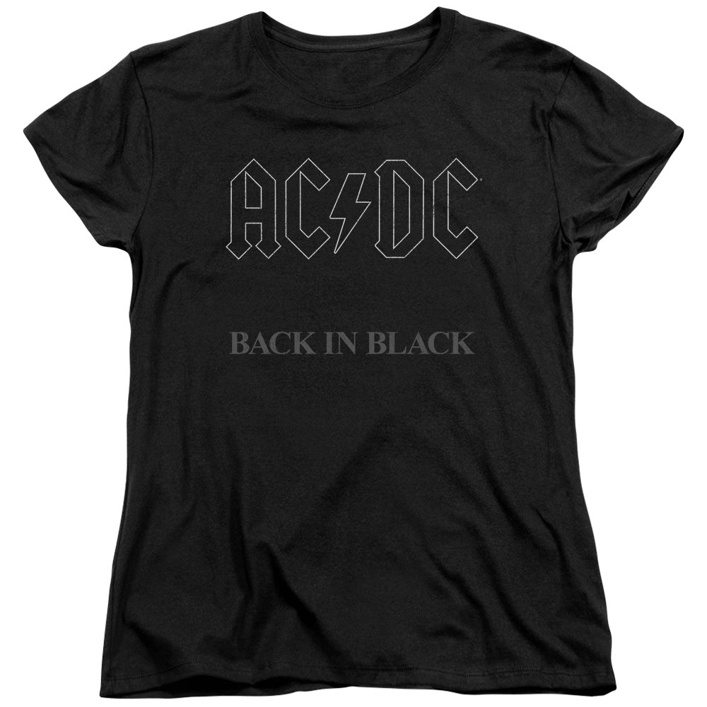 AC/DC Back In Black Womens T Shirt Black Hoodie, Sweatshirt | CiraTrend.com