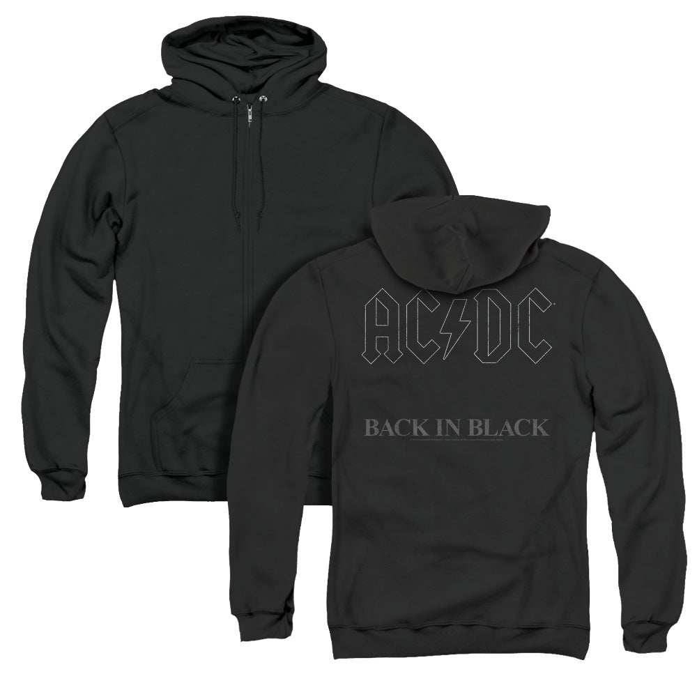 AC DC Back Black Back Print Zipper Black T-Shirts, Hoodie, Sweatshirt