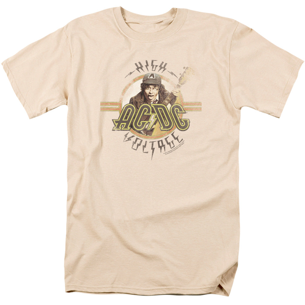 Acdc High Voltage Mens T Shirt Cream Hoodie, Sweatshirt | CiraTrend.com