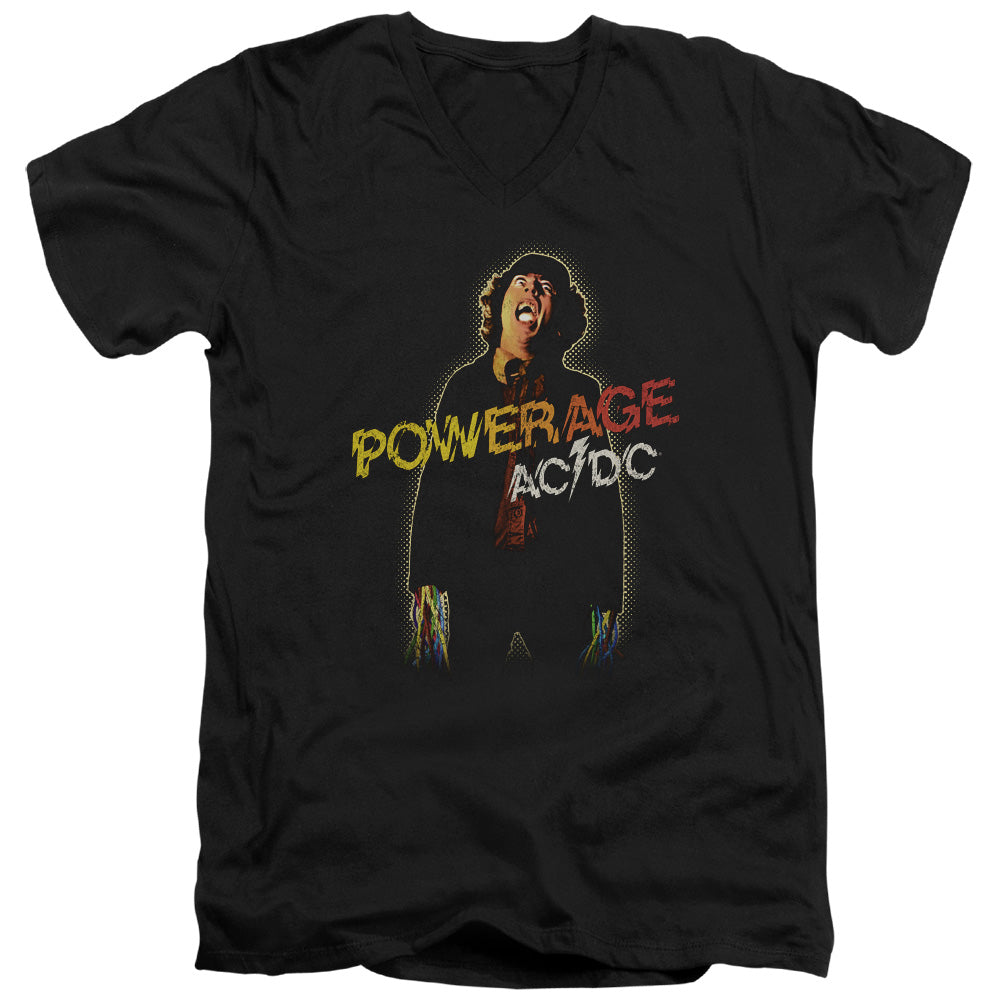 AC/DC Powerage Mens Slim Fit V-Neck T Shirt Black Hoodie, Sweatshirt | CiraTrend.com
