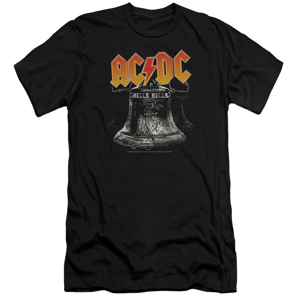 ACDC Hells Bells Premium Bella Canvas Slim Fit Mens T Shirt Black Hoodie, Sweatshirt | CiraTrend.com (Image 2)