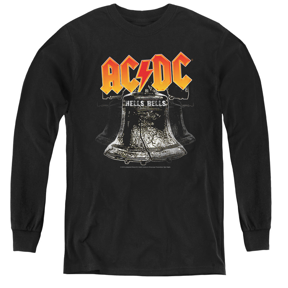AC/DC Hells Bells Long Sleeve Kids Youth T Shirt Black Hoodie, Sweatshirt | CiraTrend.com