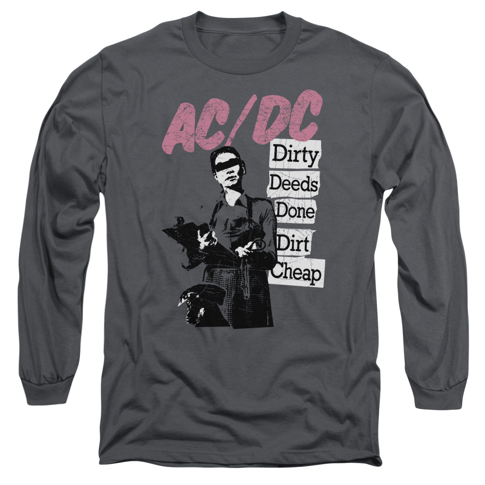 AC/DC Dirty Deeds Mens Long Sleeve Shirt Charcoal Hoodie, Sweatshirt | CiraTrend.com
