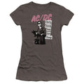 AC/DC Dirty Deeds Junior Sheer Cap Sleeve Premium Bella Canvas Womens T Shirt Charcoal Hoodie, Sweatshirt | CiraTrend.com