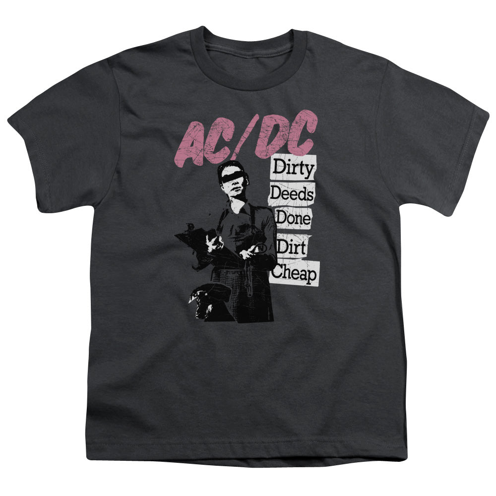 AC/DC Dirty Deeds Kids Youth T Shirt Charcoal Hoodie, Sweatshirt | CiraTrend.com