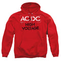 Acdc High Voltage Stencil Mens Hoodie Red T-Shirts, Sweatshirt | CiraTrend.com (Image 1)