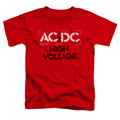AC/DC High Voltage Stencil Toddler Kids Youth T Shirt Red Hoodie, Sweatshirt | CiraTrend.com