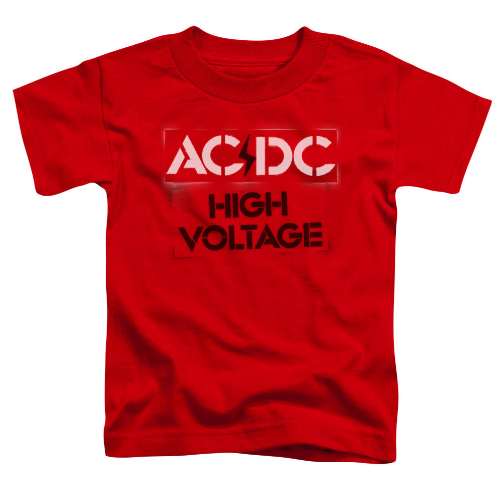 AC/DC High Voltage Stencil Toddler Kids Youth T Shirt Red Hoodie, Sweatshirt | CiraTrend.com