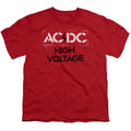 AC/DC High Voltage Stencil Kids Youth T Shirt Red Hoodie, Sweatshirt | CiraTrend.com