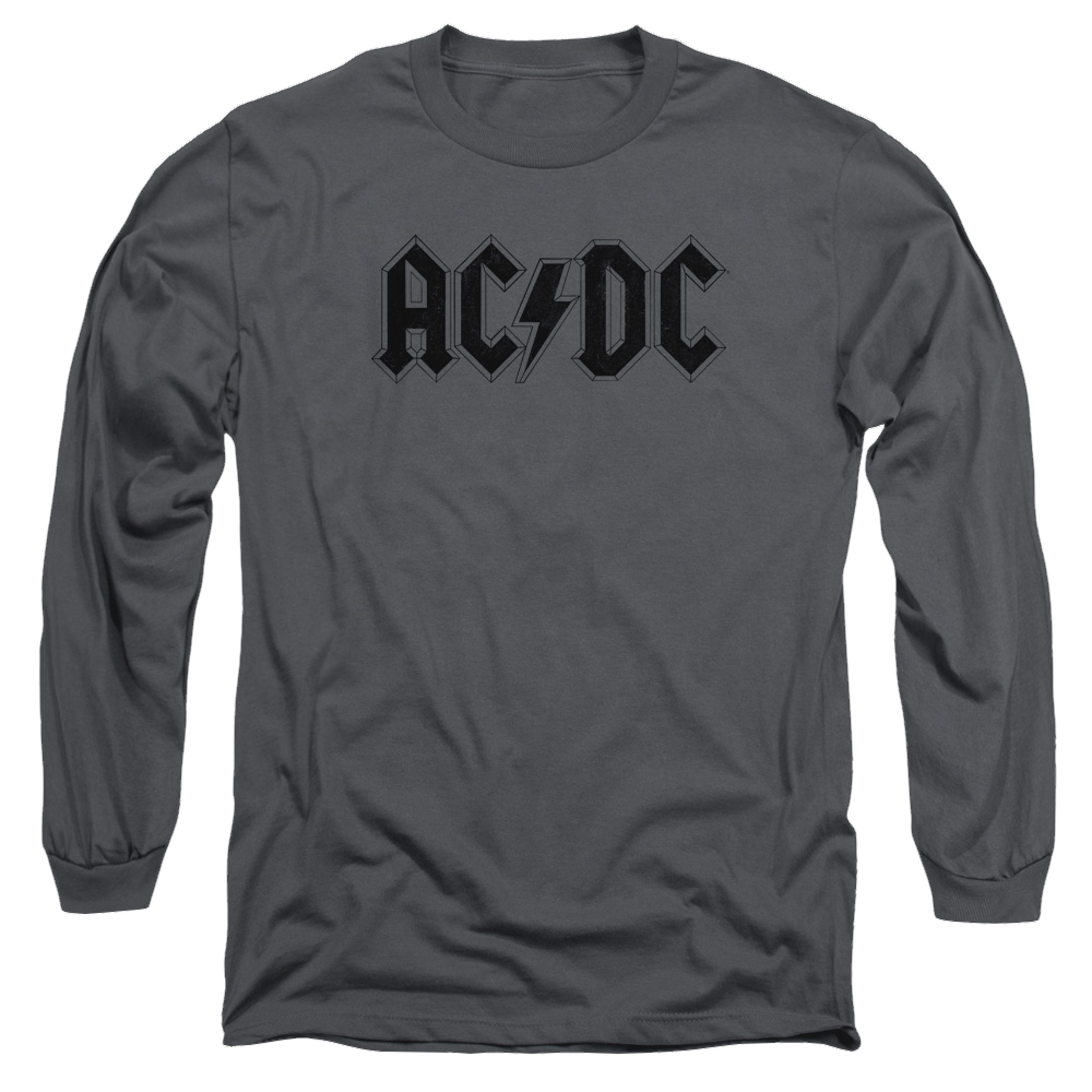 AC/DC Worn Logo - Men's Long Sleeve T-Shirt Hoodie, Sweatshirt | CiraTrend.com