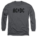ACDC Worn Logo Mens Long Sleeve Shirt Charcoal Hoodie, Sweatshirt | CiraTrend.com (Image 1)