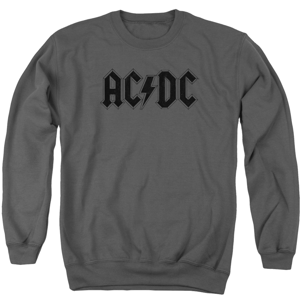AC/DC Worn Logo - Men's Crewneck Sweatshirt T-Shirts, Hoodie | CiraTrend.com