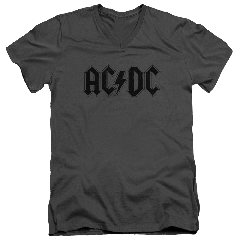 AC/DC Worn Logo - Men's V-Neck T-Shirt Hoodie, Sweatshirt | CiraTrend.com