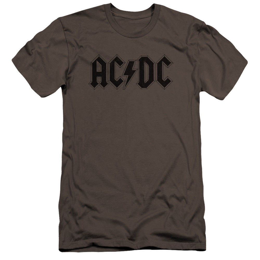 AC/DC Worn Logo Premium Bella Canvas Slim Fit Mens T Shirt Charcoal Hoodie, Sweatshirt | CiraTrend.com