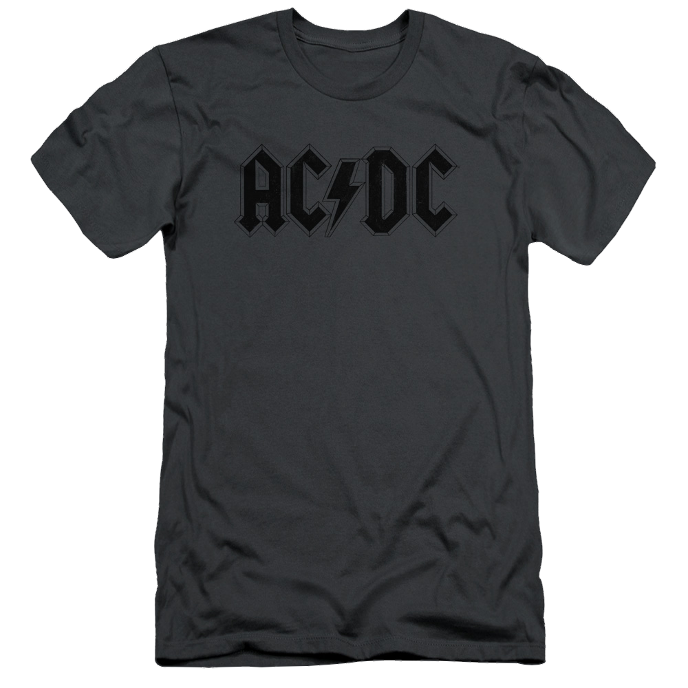 AC/DC Worn Logo - Men's Slim Fit T-Shirt Hoodie, Sweatshirt | CiraTrend.com