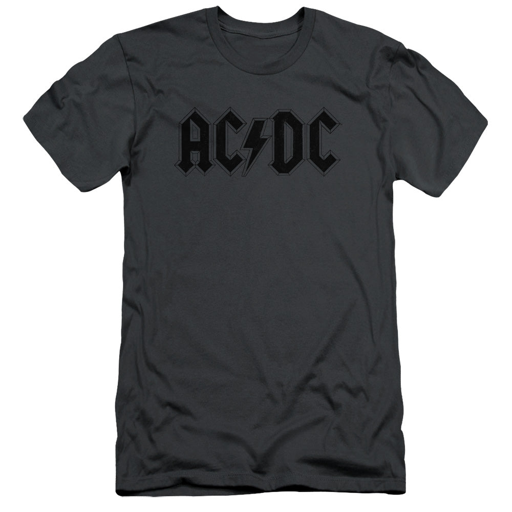 AC/DC Worn Logo Slim Fit Mens T Shirt Charcoal Hoodie, Sweatshirt | CiraTrend.com
