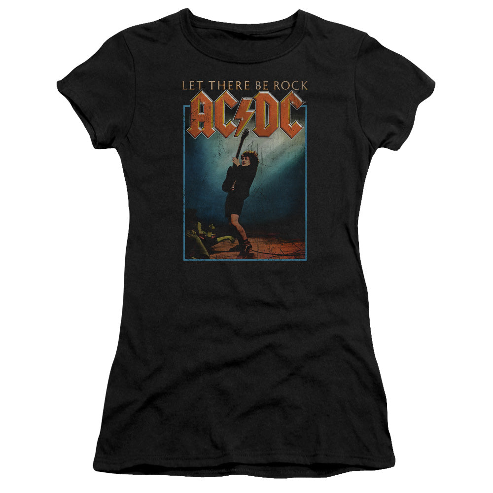 AC/DC Let There Be Rock Junior Sheer Cap Sleeve Womens T Shirt Black Hoodie, Sweatshirt | CiraTrend.com