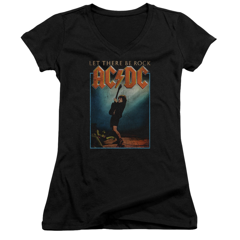 AC DC Let There Be Rock Junior Sheer Cap Sleeve Black T-Shirts, Hoodie, Sweatshirt