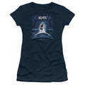 AC/DC Ballbreaker Junior Sheer Cap Sleeve Womens T Shirt Navy Hoodie, Sweatshirt | CiraTrend.com