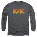 AC DC Logo Long Sleeve Shirt Charcoal T-Shirts, Hoodie, Sweatshirt