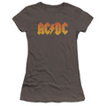 AC/DC Logo Junior Sheer Cap Sleeve Premium Bella Canvas Womens T Shirt Charcoal Hoodie, Sweatshirt | CiraTrend.com