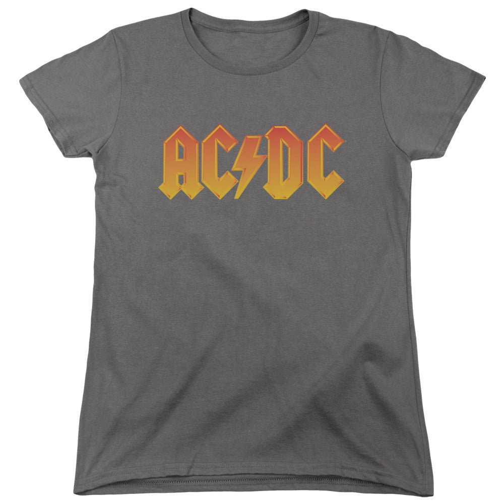 AC/DC Logo Womens T Shirt Charcoal Hoodie, Sweatshirt | CiraTrend.com