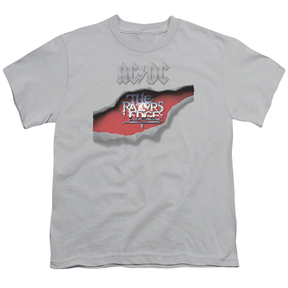 AC/DC Razors Edge Kids Youth T Shirt Silver Hoodie, Sweatshirt | CiraTrend.com