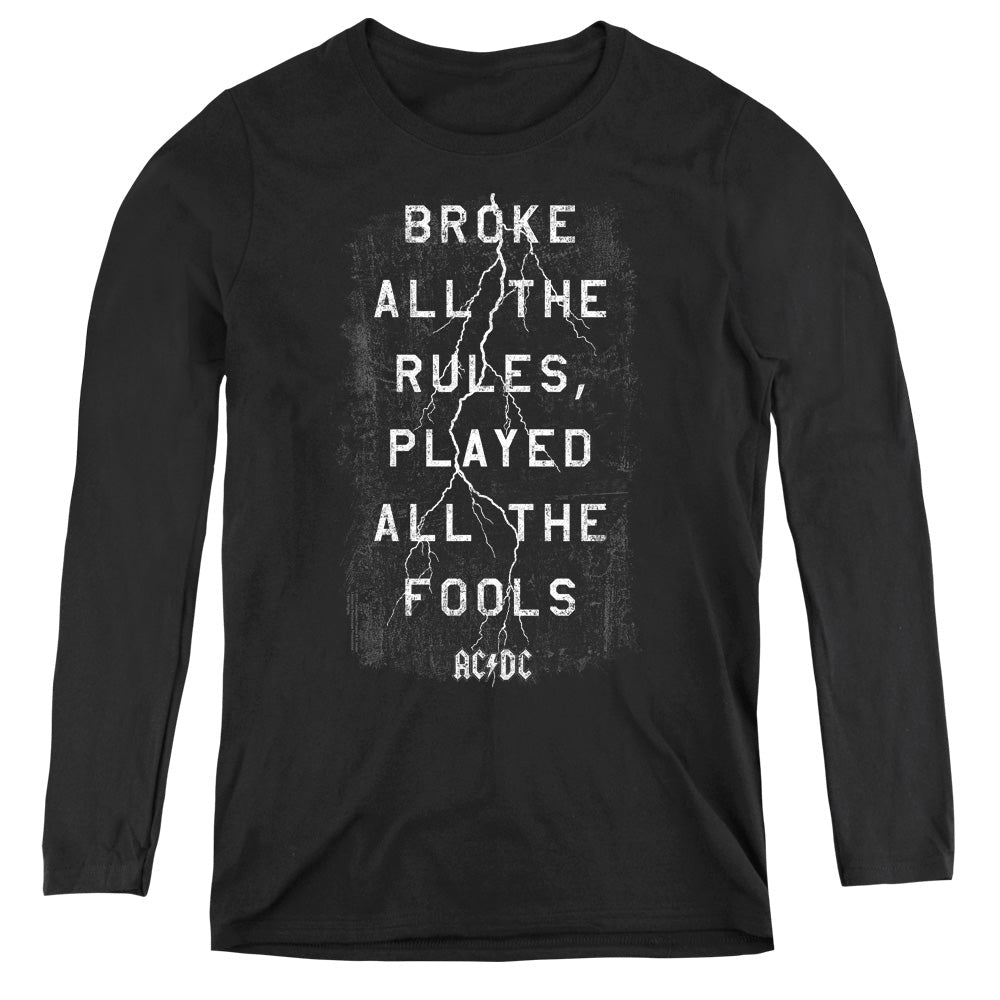 AC/DC Struck Womens Long Sleeve Shirt Black Hoodie, Sweatshirt | CiraTrend.com