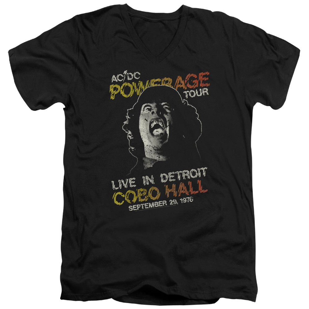 AC/DC Powerage Tour Mens Slim Fit V-Neck T Shirt Black Hoodie, Sweatshirt | CiraTrend.com