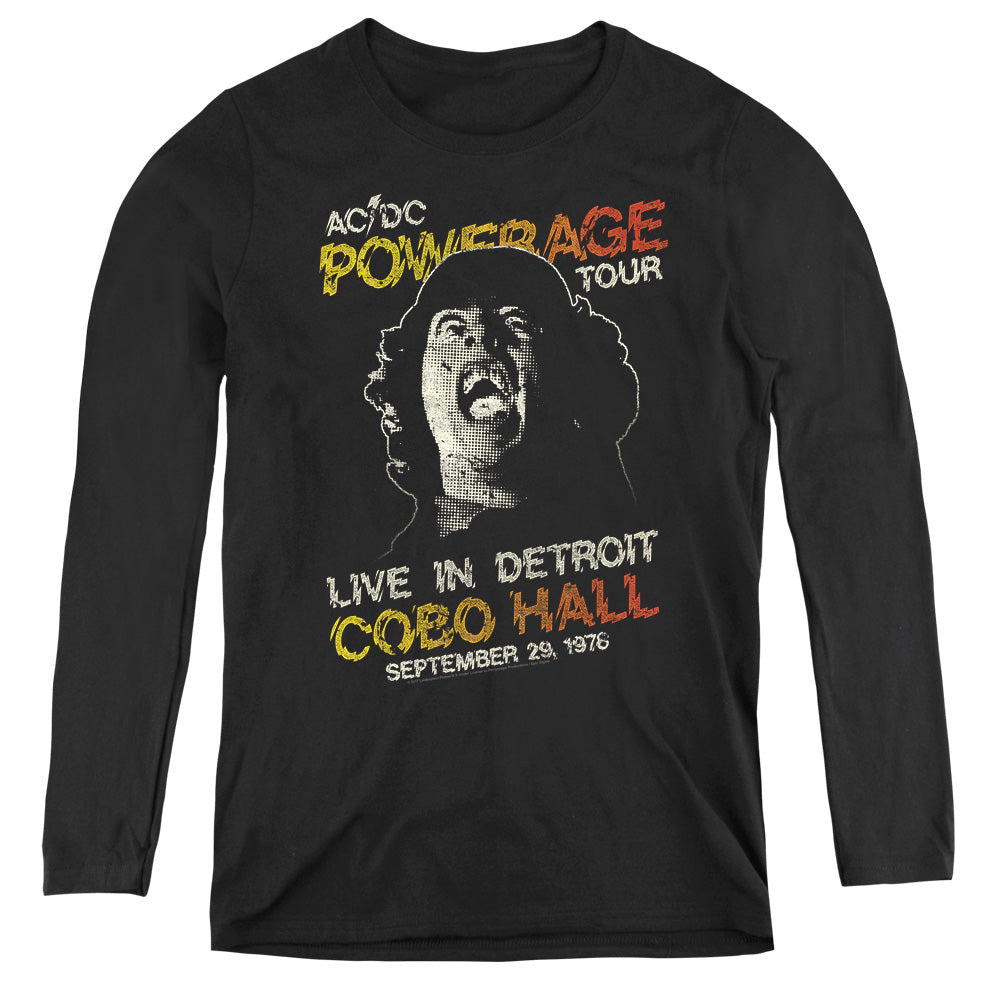 AC/DC Powerage Tour Womens Long Sleeve Shirt Black Hoodie, Sweatshirt | CiraTrend.com