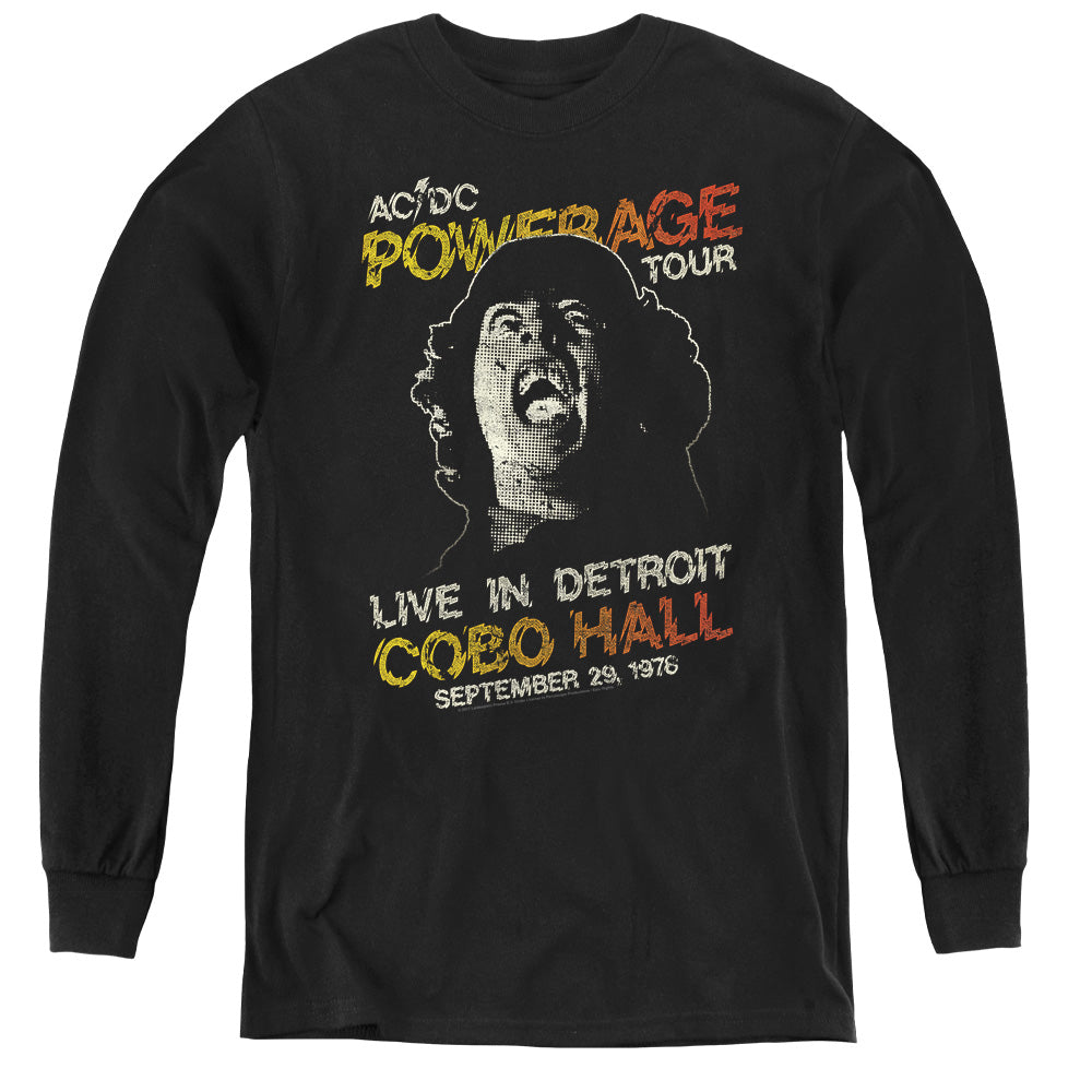 AC/DC Powerage Tour Long Sleeve Kids Youth T Shirt Black Hoodie, Sweatshirt | CiraTrend.com