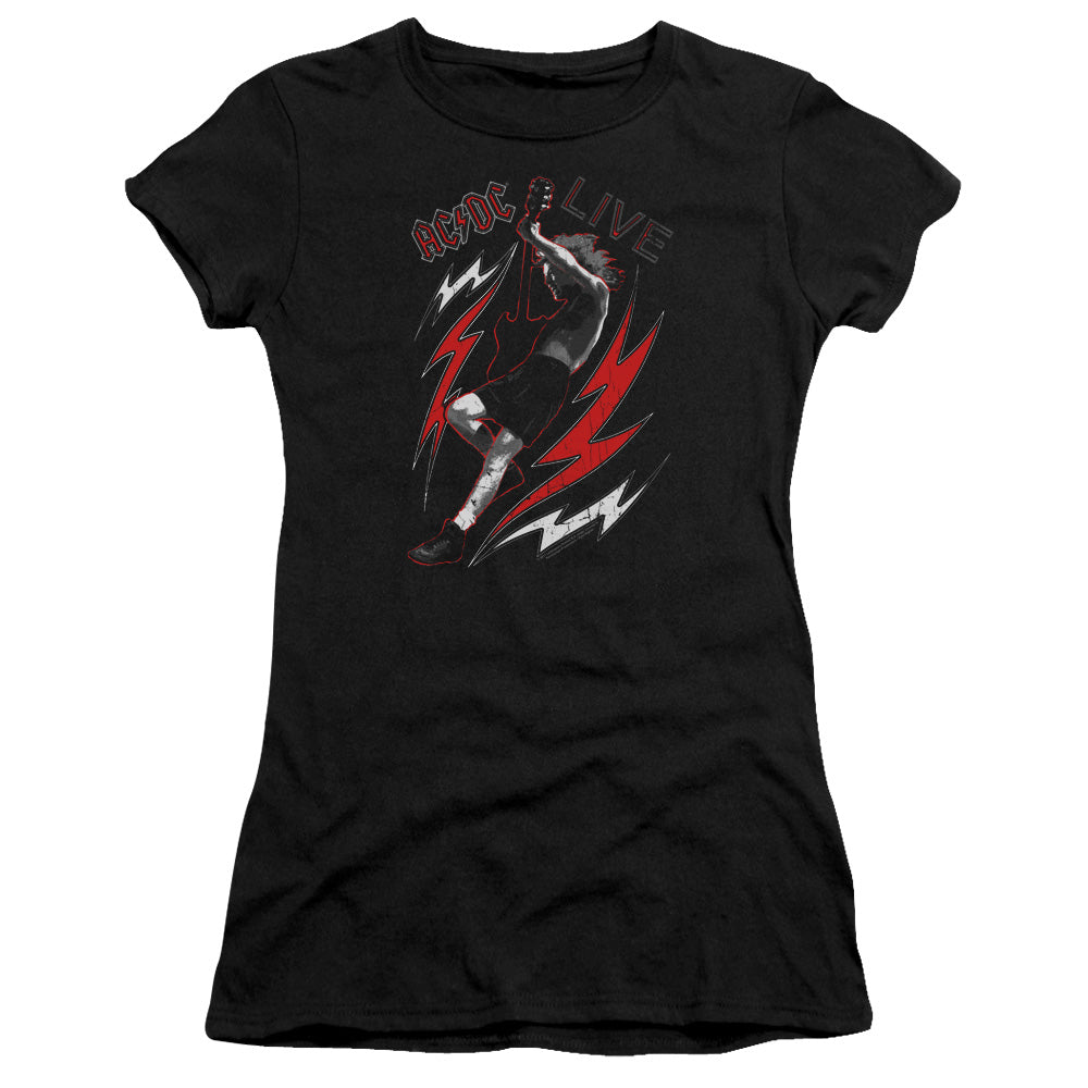 AC/DC Live Junior Sheer Cap Sleeve Premium Bella Canvas Womens T Shirt Black Hoodie, Sweatshirt | CiraTrend.com