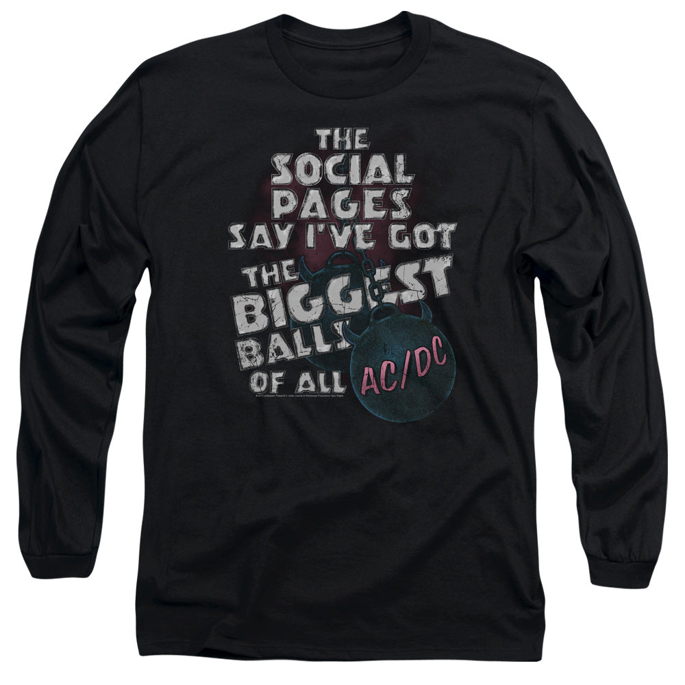 ACDC Big Balls Mens Long Sleeve Shirt Black Hoodie, Sweatshirt | CiraTrend.com (Image 1)