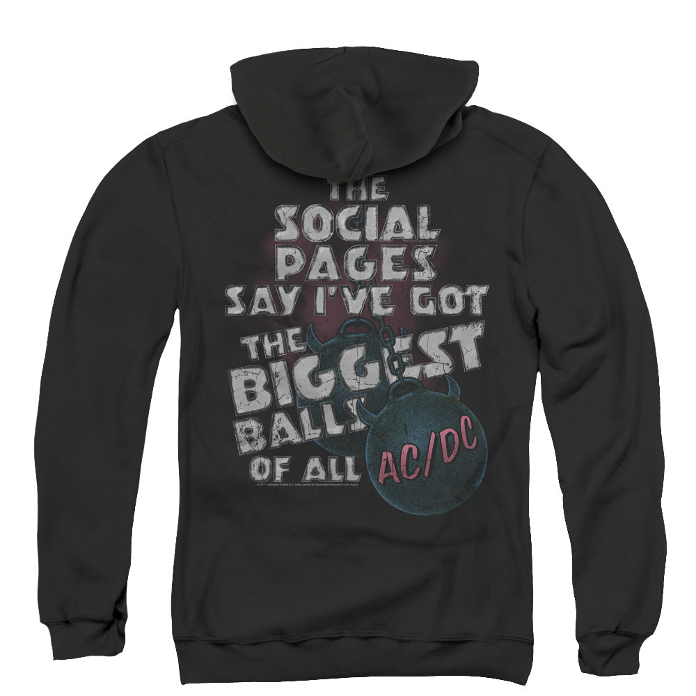 AC/DC Big Balls Back Print Zipper Mens Hoodie Black T-Shirts, Sweatshirt | CiraTrend.com (Image 3)