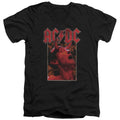 AC/DC Horns Mens Slim Fit V-Neck T Shirt Black Hoodie, Sweatshirt | CiraTrend.com