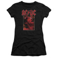 AC/DC Horns Junior Sheer Cap Sleeve Womens T Shirt Black Hoodie, Sweatshirt | CiraTrend.com