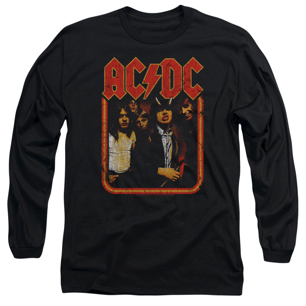 AC/DC Group Distressed Mens Long Sleeve Shirt Black Hoodie, Sweatshirt | CiraTrend.com