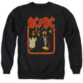 AC/DC Group Distressed Mens Crewneck Sweatshirt Black T-Shirts, Hoodie | CiraTrend.com