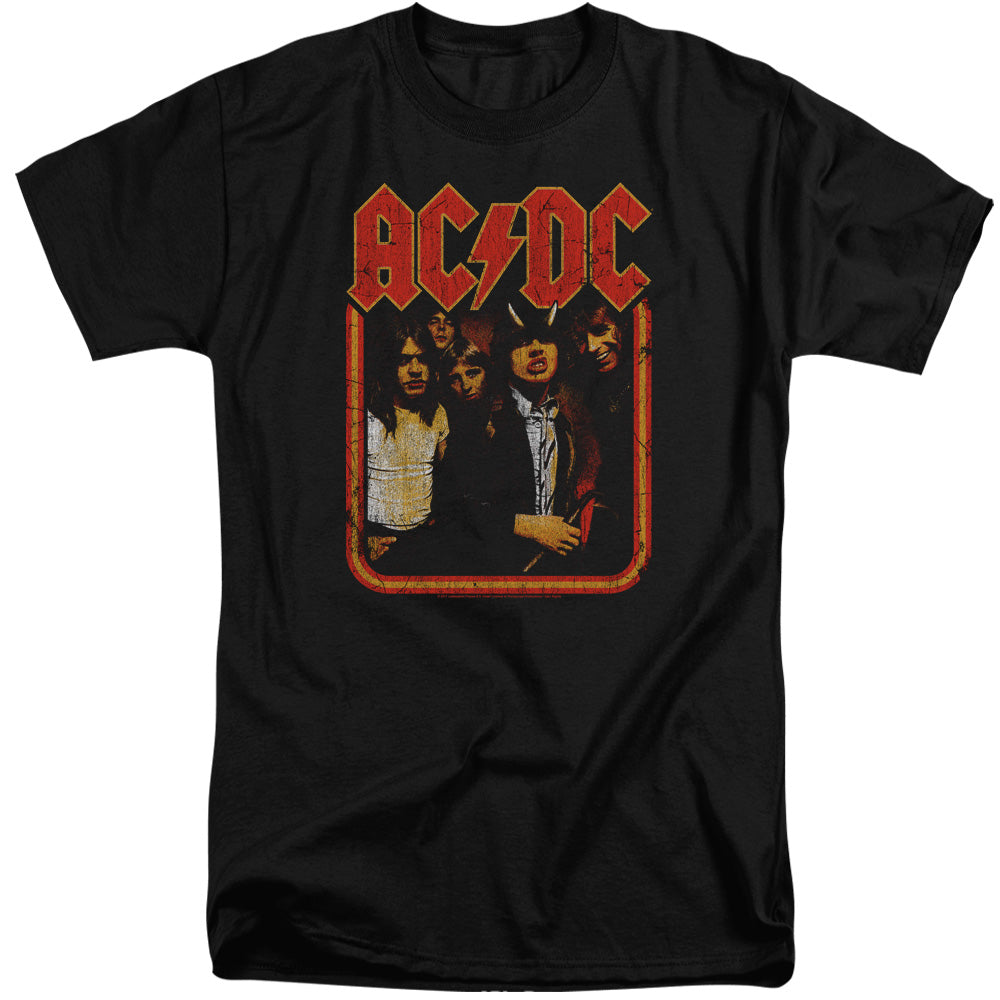 ACDC Group Distressed Mens Tall T Shirt Black Hoodie, Sweatshirt | CiraTrend.com