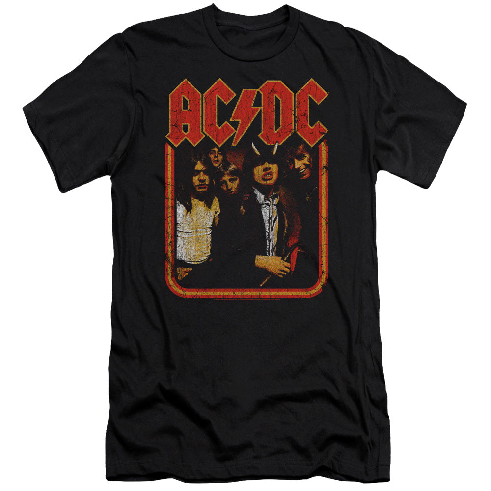 AC/DC Group Distressed Slim Fit Mens T Shirt Black Hoodie, Sweatshirt | CiraTrend.com
