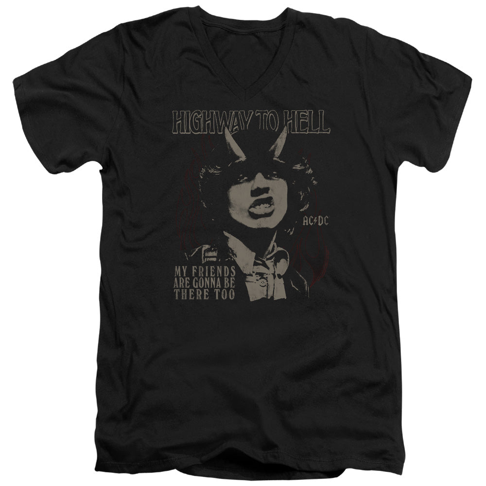 AC/DC My Friends Mens Slim Fit V-Neck T Shirt Black Hoodie, Sweatshirt | CiraTrend.com
