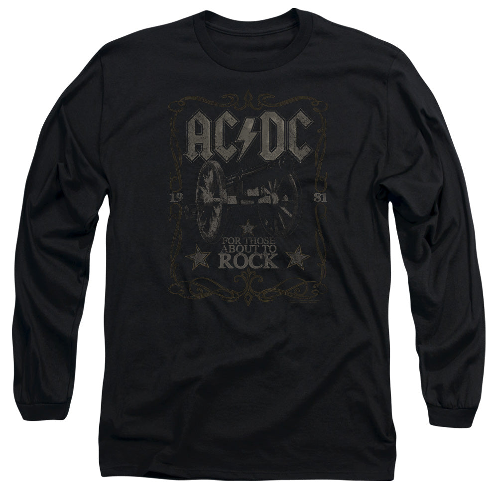 AC/DC Rock Label Mens Long Sleeve Shirt Black Hoodie, Sweatshirt | CiraTrend.com