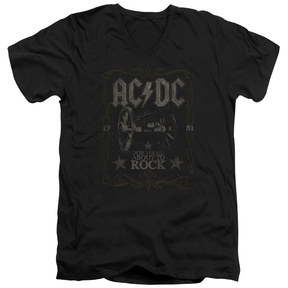 AC/DC Rock Label Mens Slim Fit V-Neck T Shirt Black Hoodie, Sweatshirt | CiraTrend.com