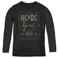 AC/DC Rock Label Womens Long Sleeve Shirt Black Hoodie, Sweatshirt | CiraTrend.com
