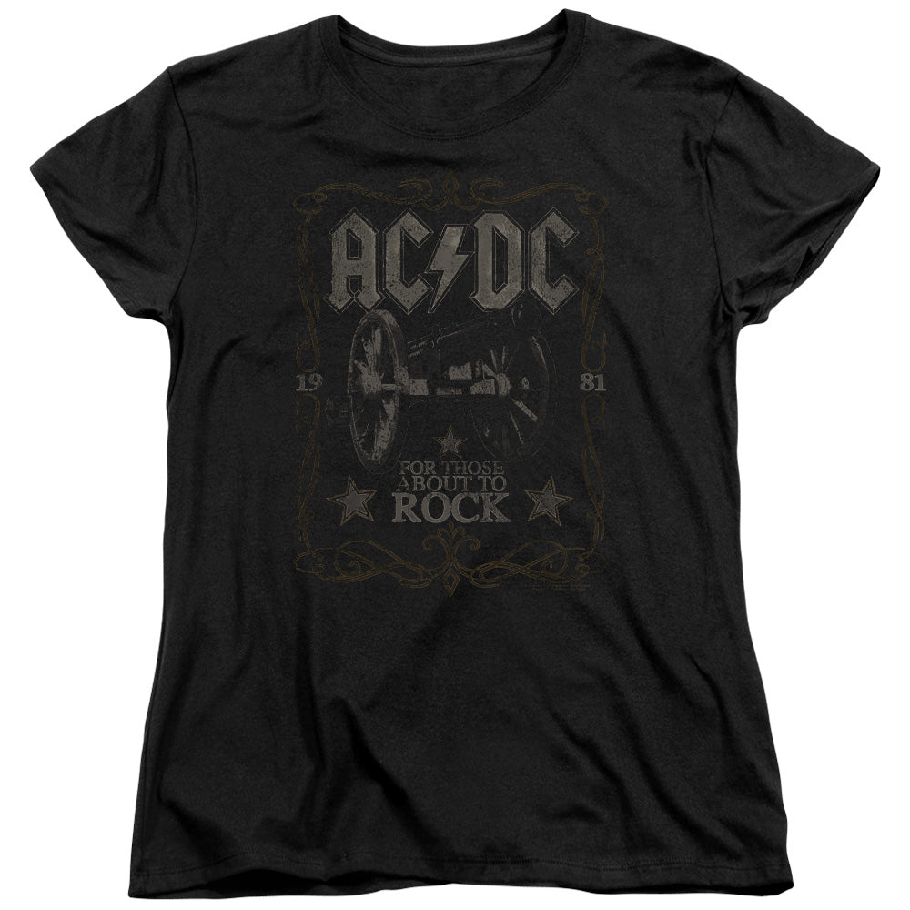 AC/DC Rock Label Womens T Shirt Black Hoodie, Sweatshirt | CiraTrend.com