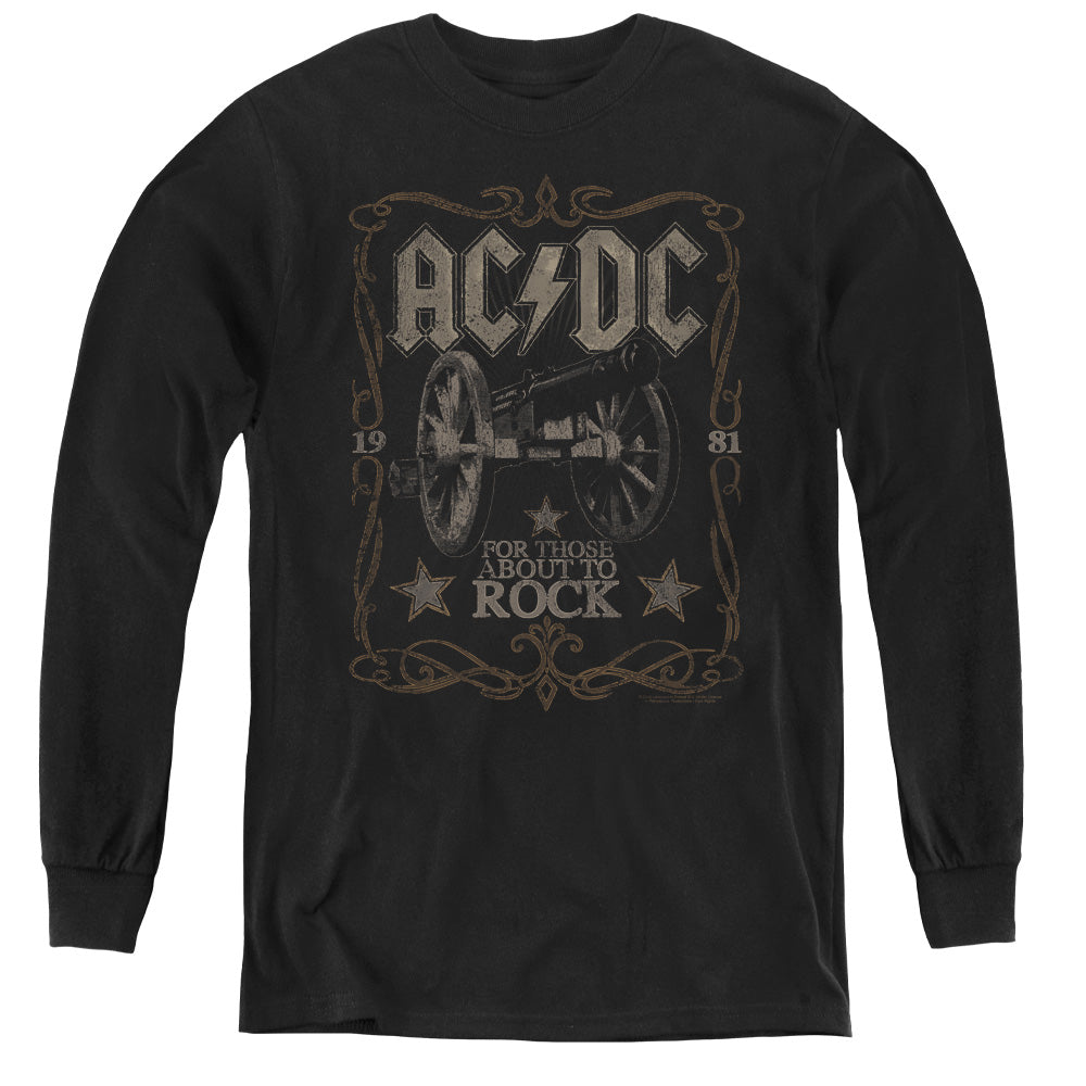 AC DC Rock Label Long Sleeve Black T-Shirts, Hoodie, Sweatshirt